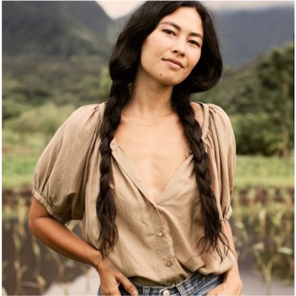 Doen June top in Driftwood XS